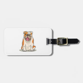 Etiqueta del equipaje del bulldog