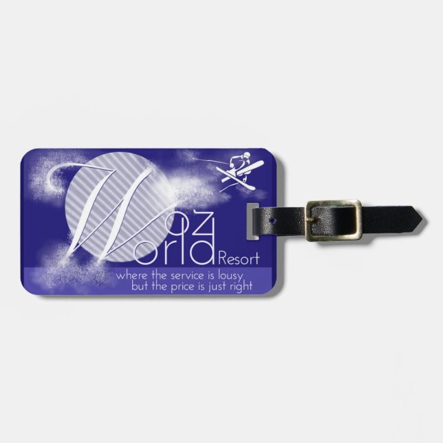 Etiqueta del equipaje del centro turístico del (Frente Horizontal)