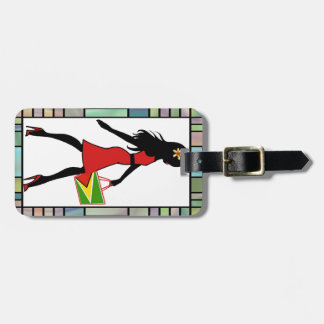 Etiqueta del equipaje del chica de Guyana