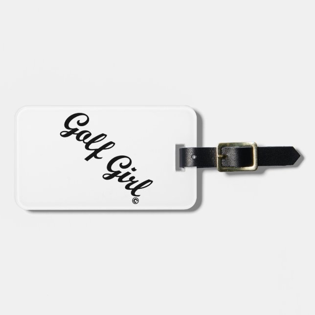 Etiqueta del equipaje del chica del golf (Frente Horizontal)
