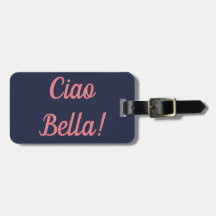 Etiqueta del equipaje del Ciao Bella