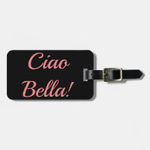 Etiqueta del equipaje del Ciao Bella