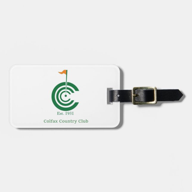 Etiqueta del equipaje del club de campo de Colfax (Frente Horizontal)