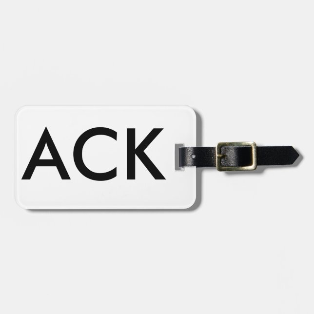 Etiqueta del equipaje del código del aeropuerto de (Frente Horizontal)