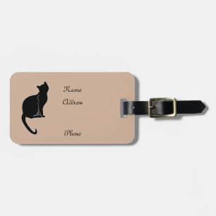 Etiqueta del equipaje del gato negro