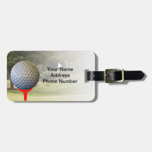 Etiqueta del equipaje del golfista, personalizable