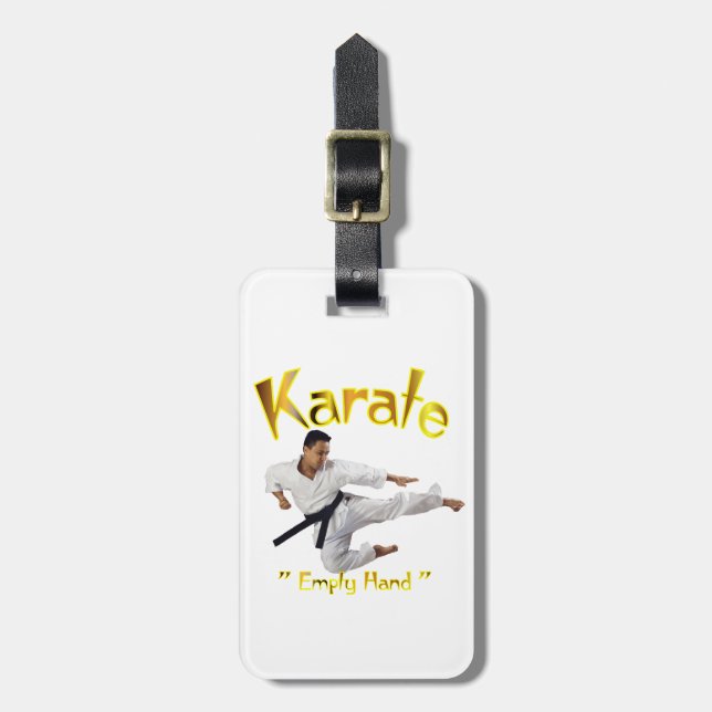 Etiqueta del equipaje del karate (Frente Vertical)
