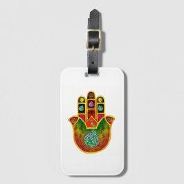 Etiqueta del equipaje del Mah Jongg Hamsa