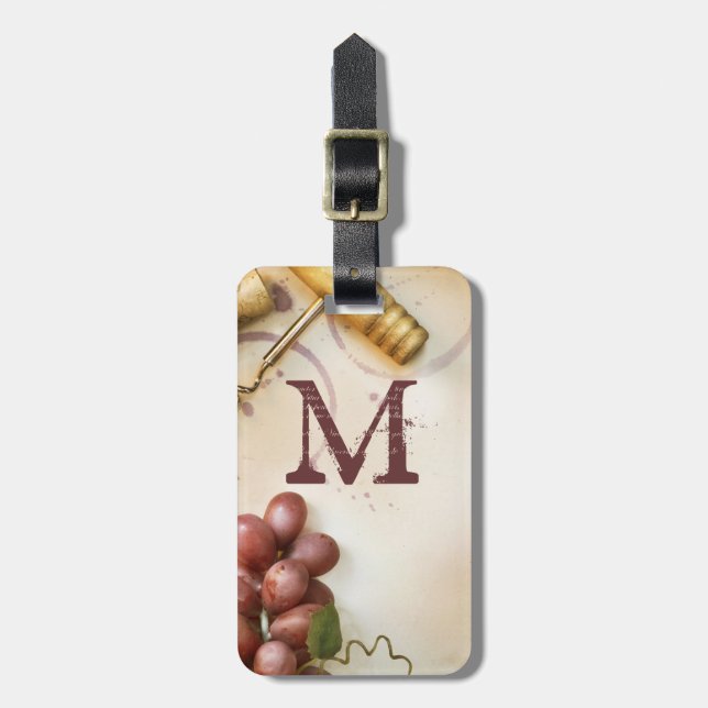 Etiqueta del equipaje del monograma del tornillo (Frente Vertical)