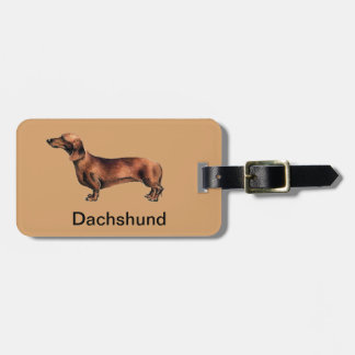 Etiqueta del equipaje del perro del Dachshund