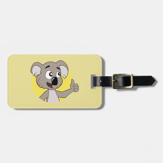 Etiqueta del equipaje del personalizado de Koala (Frente Horizontal)