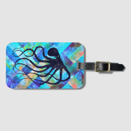 Etiqueta del equipaje del pulpo 2 con la ranura