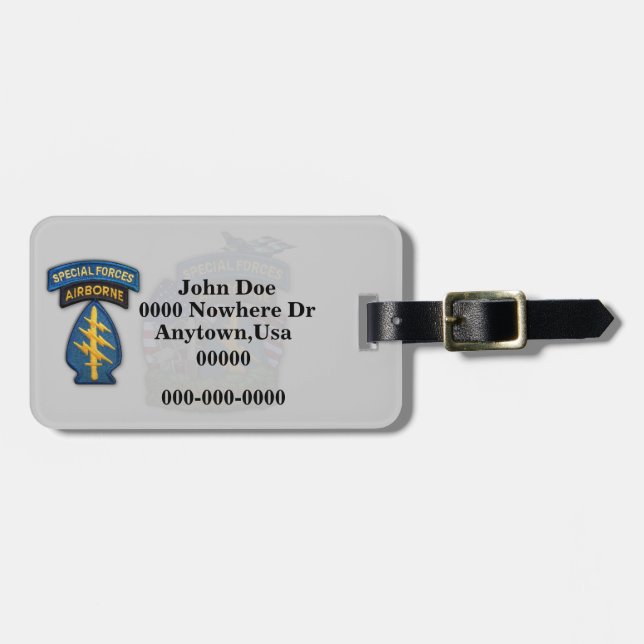 etiqueta del equipaje del remiendo de las boinas (Frente Horizontal)