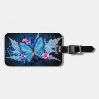 Etiqueta del equipaje - diseño: Mariposa azul