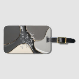 Etiqueta del equipaje en un gráfico elegante