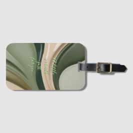 Etiqueta del equipaje en un gráfico elegante