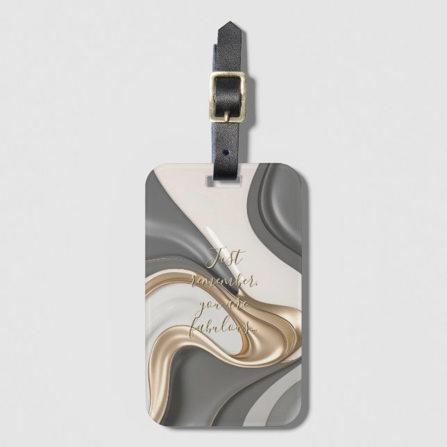 Etiqueta del equipaje en un gráfico elegante (Anverso vertical)