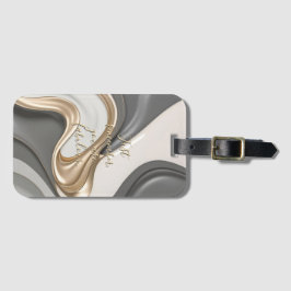 Etiqueta del equipaje en un gráfico elegante