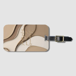 Etiqueta del equipaje en un gráfico elegante