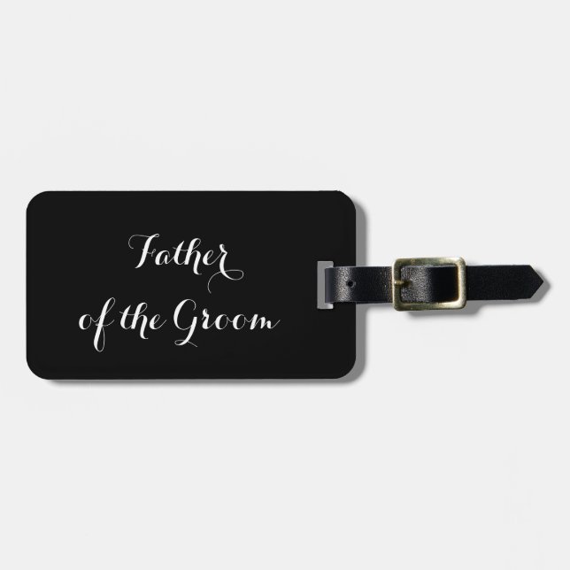 Etiqueta del equipaje para el padre del novio (Frente Horizontal)