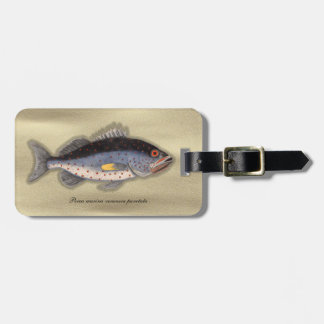Etiqueta del equipaje pescados de la roca de