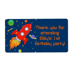 Etiqueta del favor del regalo de Rocketship