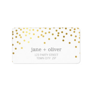 ETIQUETA DEL FESTIVE Relieve metalizado de oro mod