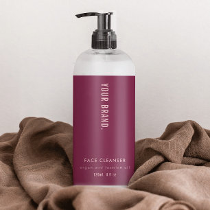 Etiqueta del frasco cosmético de color rosa 4 octo