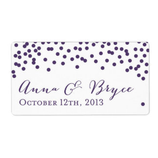 Etiqueta del frasco de agua agarrotada