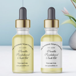 Etiqueta del frasco de agua blanca impermeable de