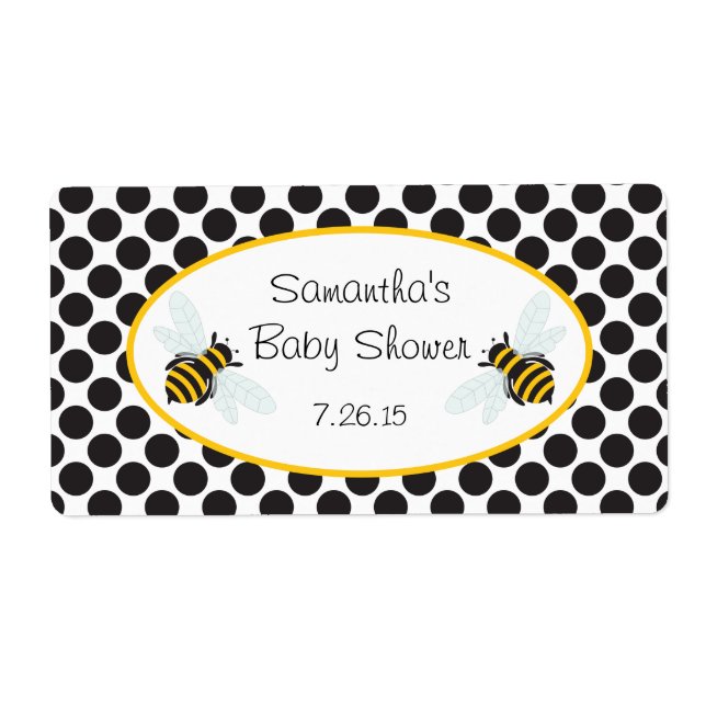 Etiqueta del frasco de agua de abeja de burbujas (Frente)