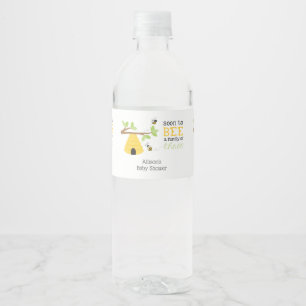 Etiqueta del frasco de agua de Baby Shower de Bee
