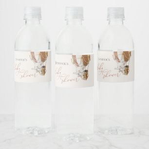 Etiqueta del frasco de agua de Baby Shower para el