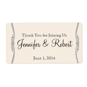 Etiqueta del frasco de agua de Calla Lily Posh