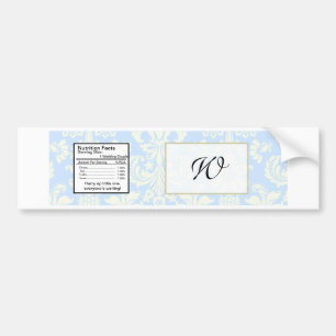 Etiqueta del frasco de agua de la boda azul/blanca