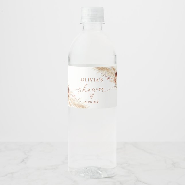 Etiqueta del frasco de agua de la ducha Boho | Pam (Anverso)