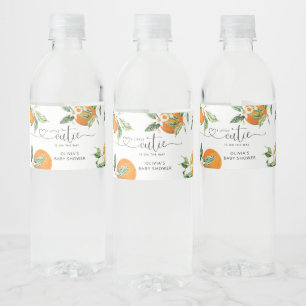 Etiqueta del frasco de agua de la ducha de bebé pe