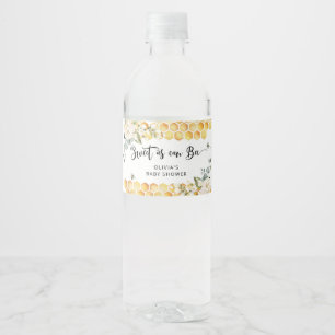 Etiqueta del frasco de agua de la ducha para bebés