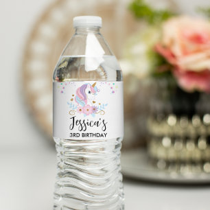 Etiqueta del frasco de agua de unicornio Fiesta