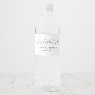 Etiqueta del frasco de agua del Boda minimalista