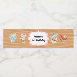 Etiqueta del frasco de agua del Fiesta de la playa