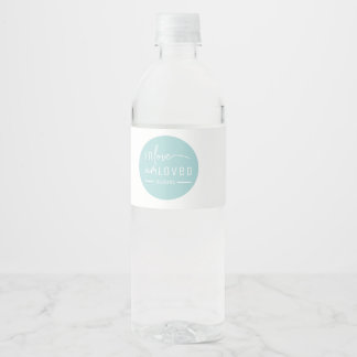 Etiqueta del frasco de agua del personalizado