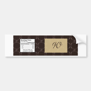 Etiqueta del frasco de agua marrón/crema Boda