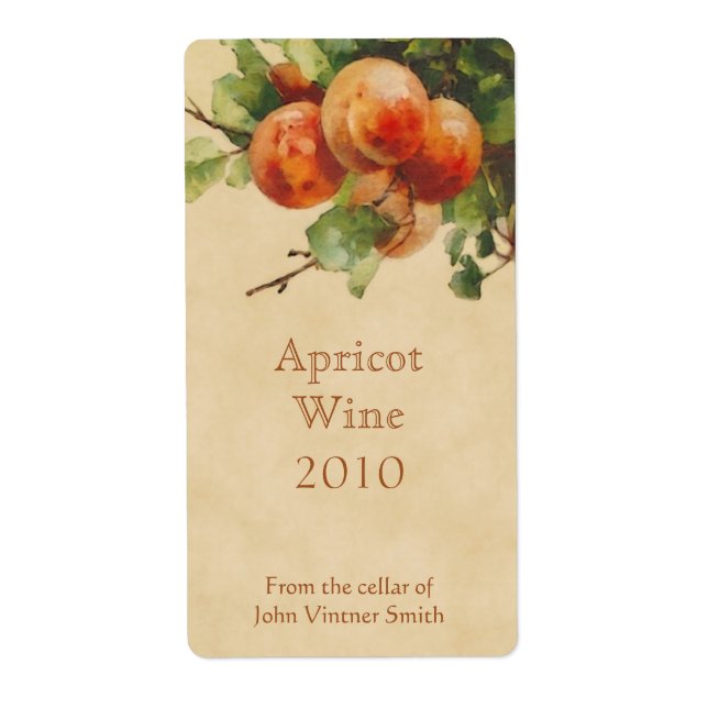 Etiqueta del frasco de Apricot (Frente)