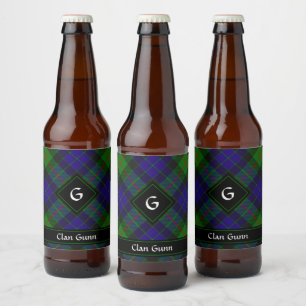 Etiqueta del frasco de Cerveza Clan Gunn Tartan