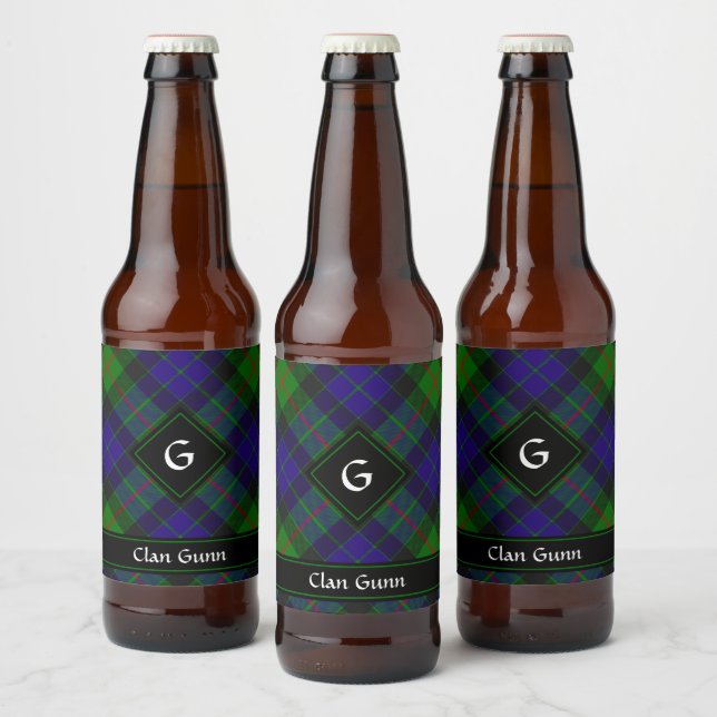 Etiqueta del frasco de Cerveza Clan Gunn Tartan (Botellas)