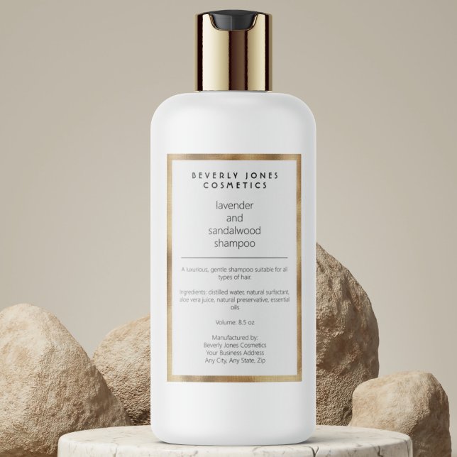 Etiqueta del frasco de champú impermeable blanca c (Subido por el creador)