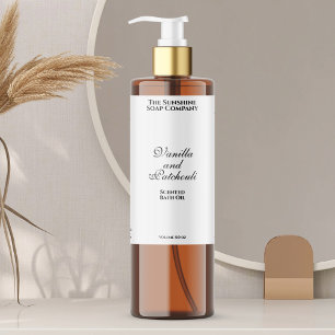 Etiqueta del frasco de cosmética impermeable blanc