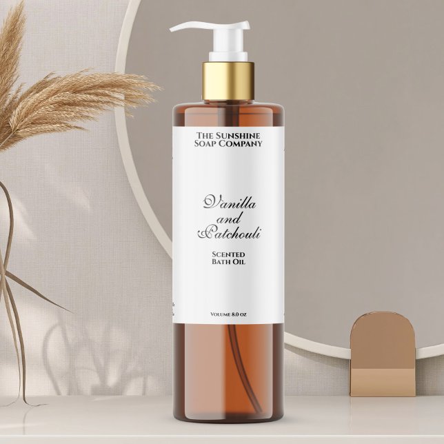 Etiqueta del frasco de cosmética impermeable blanc (Subido por el creador)