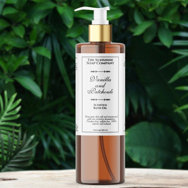 Etiqueta del frasco de cosmética impermeable blanc (Subido por el creador)